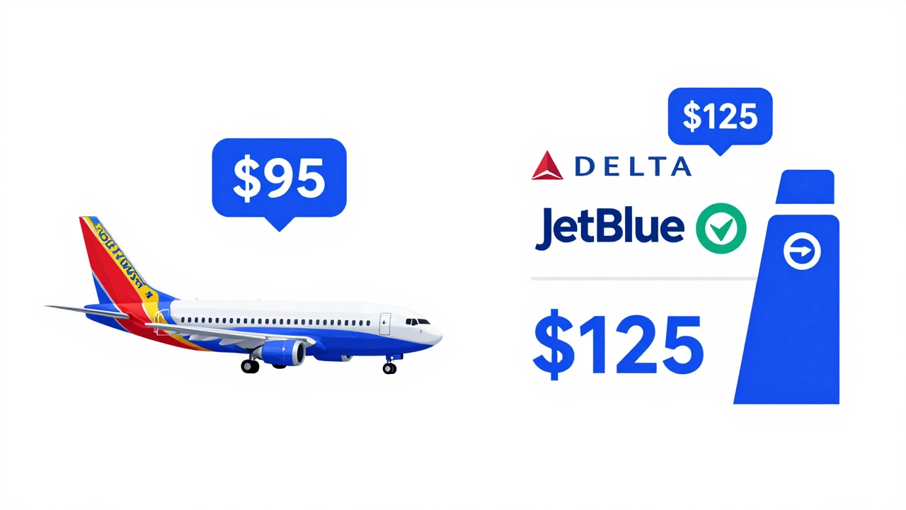 Visual comparison of airline pet fees and perks